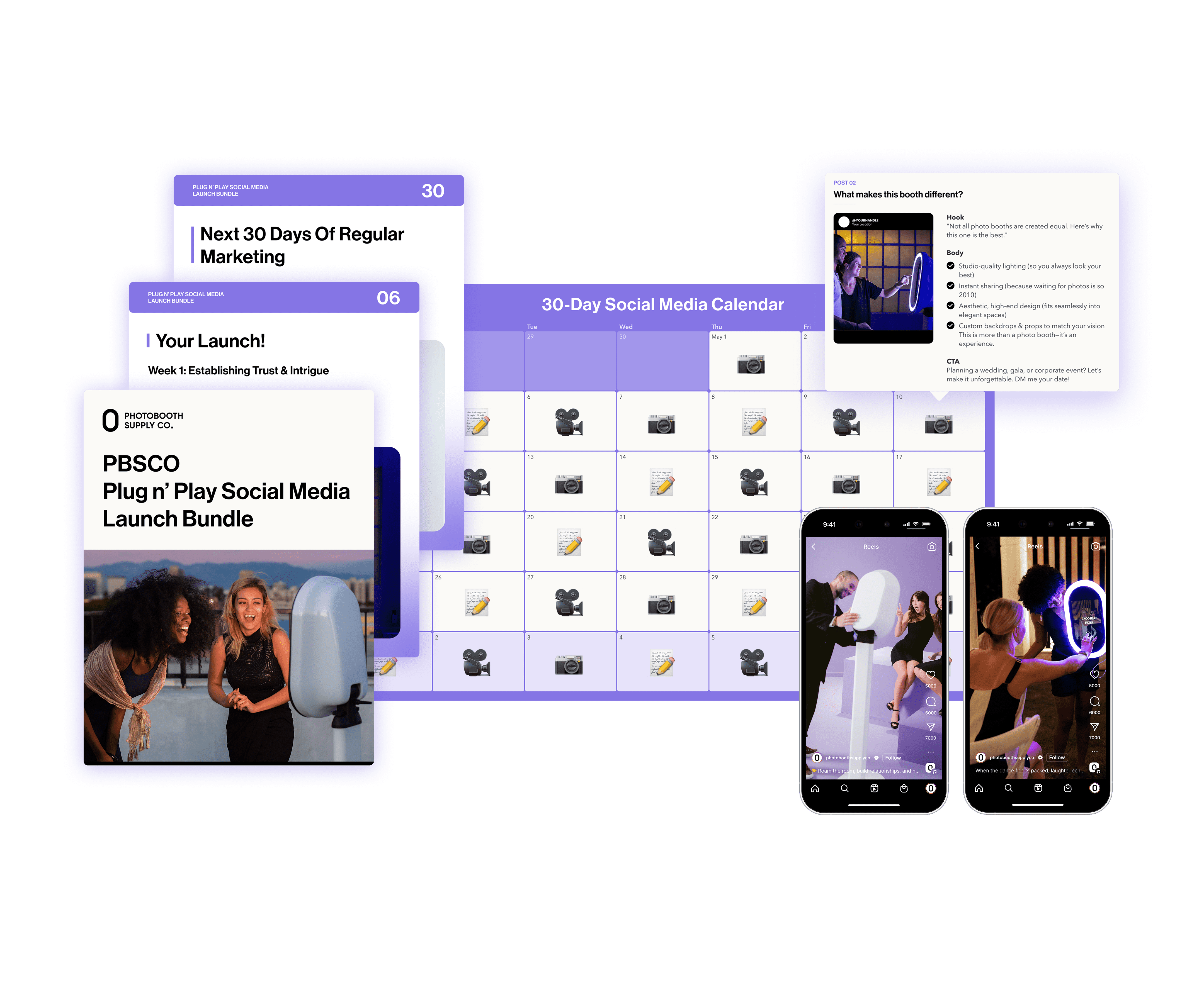 Salsa 1 - Plug and Play Social Media Launch Bundle Marketing & Advertising Digital Download Photobooth Supply Co.