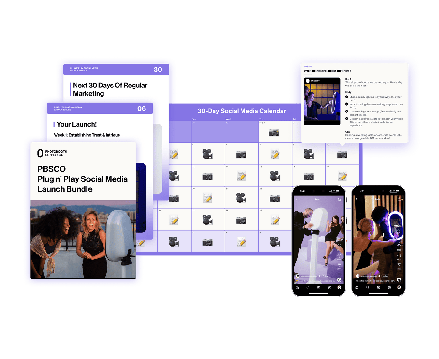 Tortilla - Plug and Play Social Media Launch Bundle Marketing & Advertising Digital Download Photobooth Supply Co.