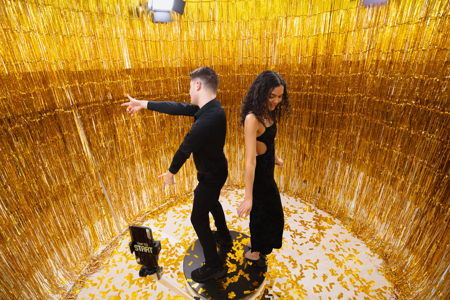 Tortilla 360 Photo Booth: A premium party video booth with a spinning platform by Photobooth Supply Co.