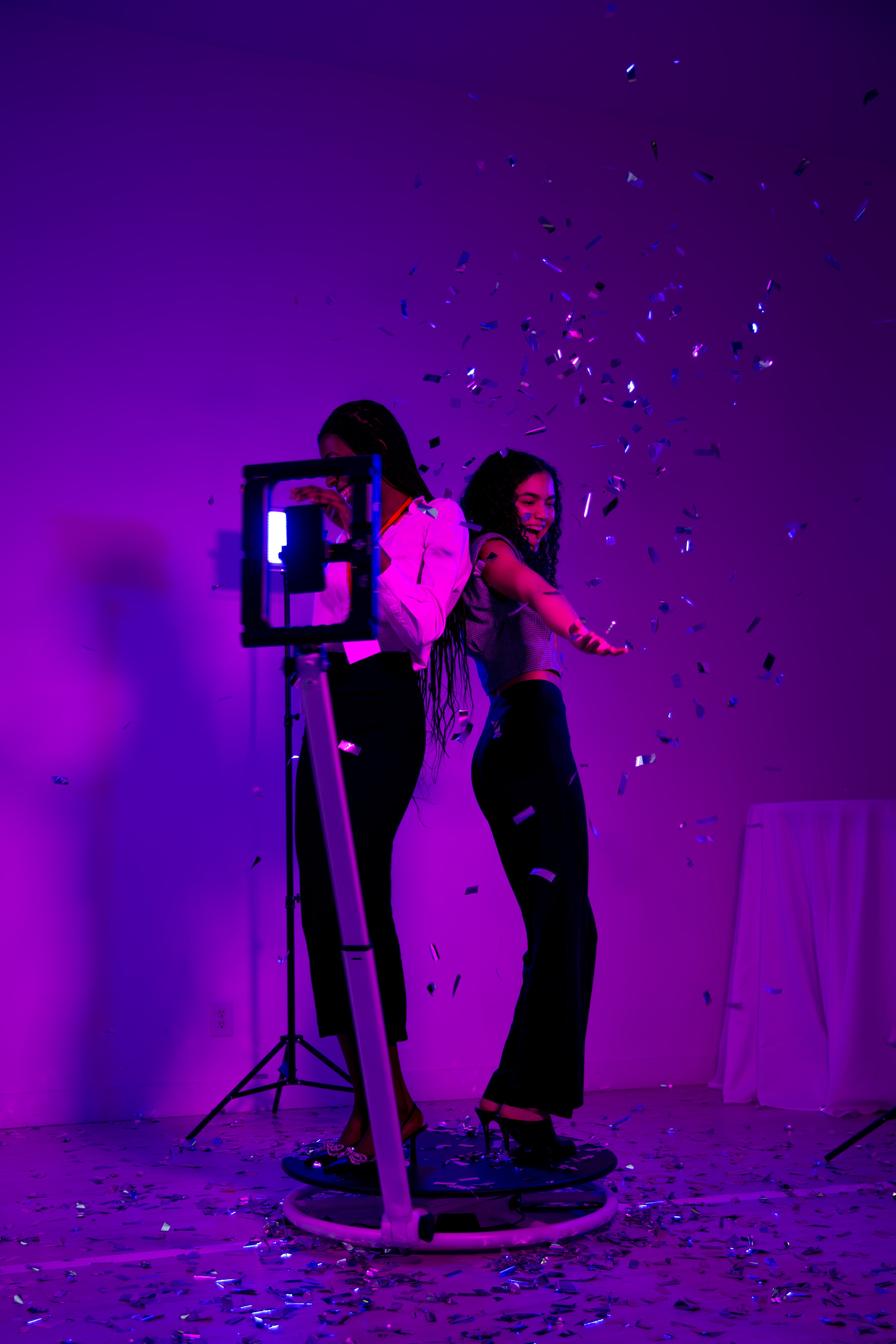Tortilla 360 Photo Booth: A premium party video booth with a spinning platform by Photobooth Supply Co.